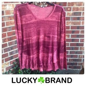 Lucky Brand Ruffle Print Top